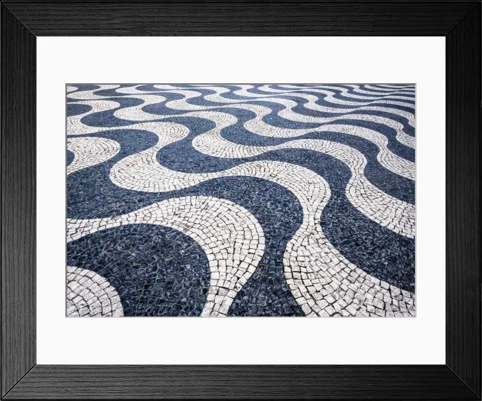 Framed Print : Lisbon, Portugal. Iconic swaying tiles of Rossio Square Framed Print : Lisbon, Portugal. Iconic swaying tiles of Rossio Square