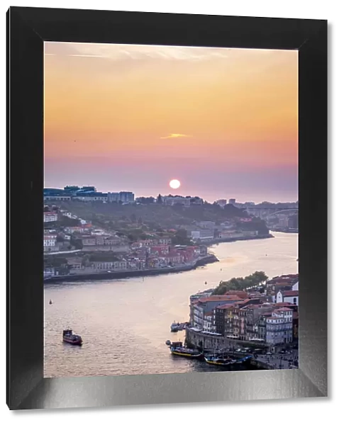 Douro River and Porto at sunset, Portugal, Europe
