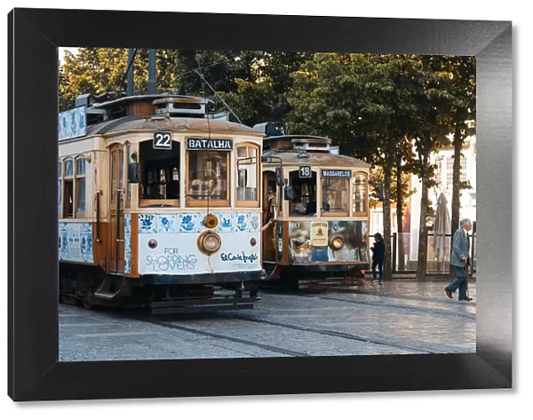 Touristic tram in central Porto, Portugal