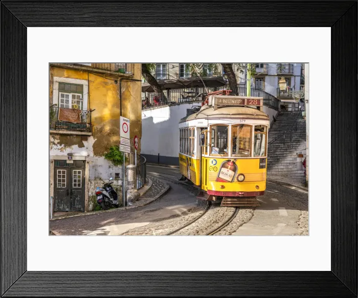 Framed Print : Tramway, Alfama district, Lisbon, Portugal Framed Print : Tramway, Alfama district, Lisbon, Portugal