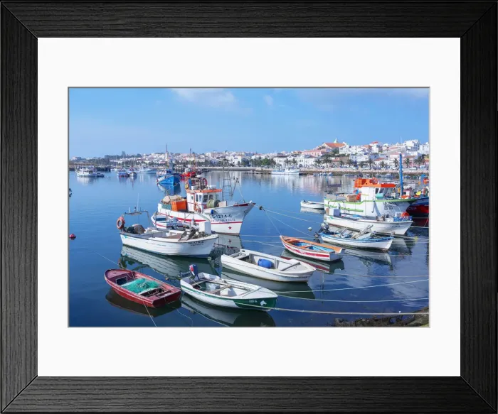 Framed Print : Lagos harbour and town, Lagos, Algarve, Portugal