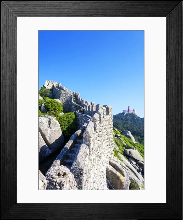 Framed Print : Castelo dos Mouros ramparts, Sintra, Portugal Framed Print : Castelo dos Mouros ramparts, Sintra, Portugal