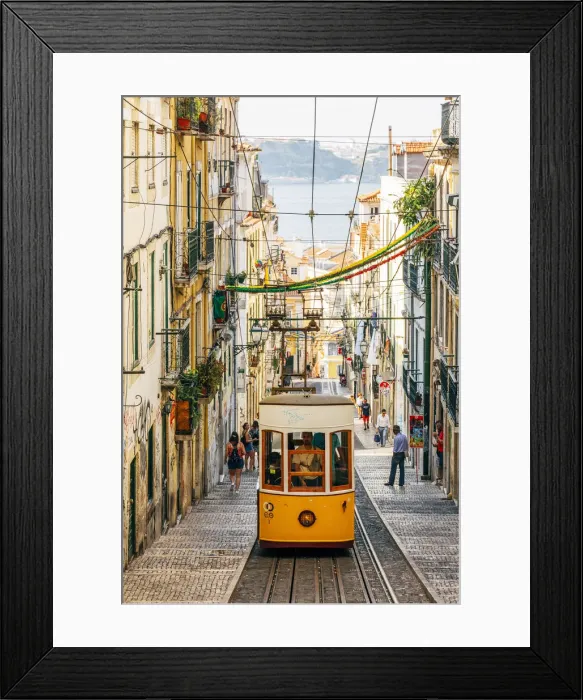 Framed Print : Elevador da Bica, Lisbon, Portugal, Europe Framed Print : Elevador da Bica, Lisbon, Portugal, Europe