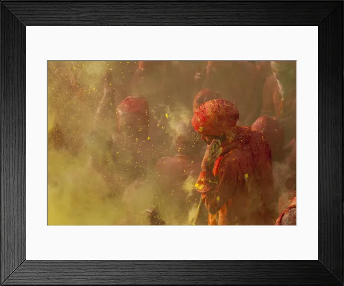 Framed Print : Mathura, Uttar Pradesh, India, Asia. Holi festival of Colors Framed Print : Mathura, Uttar Pradesh, India, Asia. Holi festival of Colors