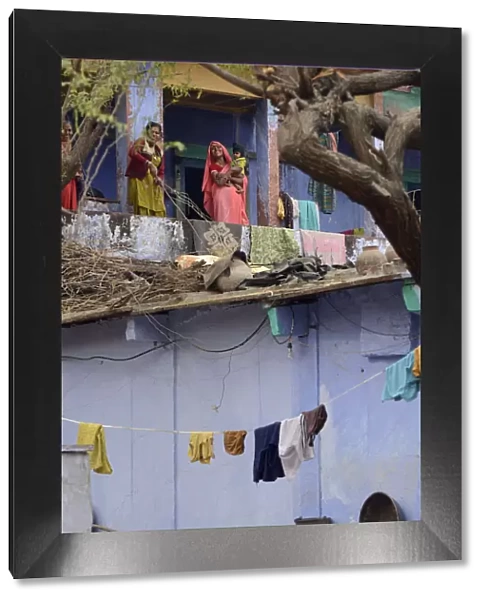 A Family at their home in the City of Karauli, Rajasthan, India