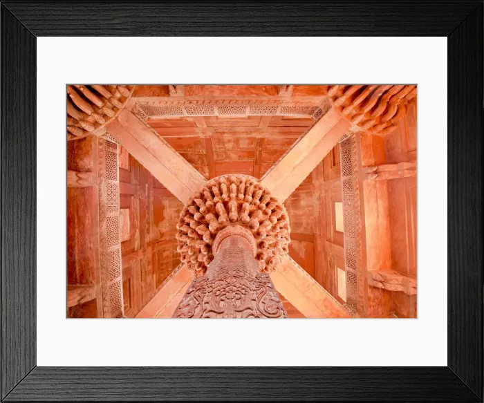 Framed Print : Architectural Detail, Jodha Bais Palace, Fatehpur Sikri, Agra, India