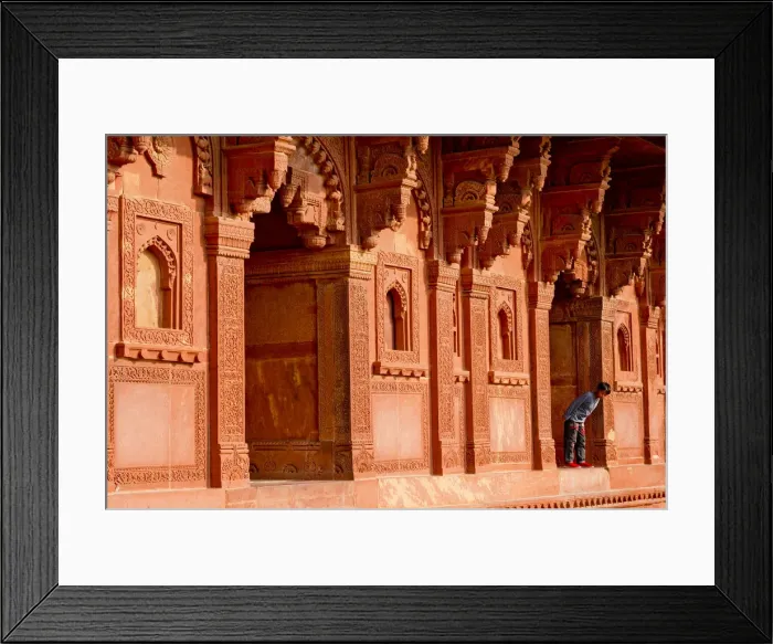 Framed Print : Indian Boy in Doorway, Jodha Bais Palace, Fatehpur Sikri, Agra, India Framed Print : Indian Boy in Doorway, Jodha Bais Palace, Fatehpur Sikri, Agra, India