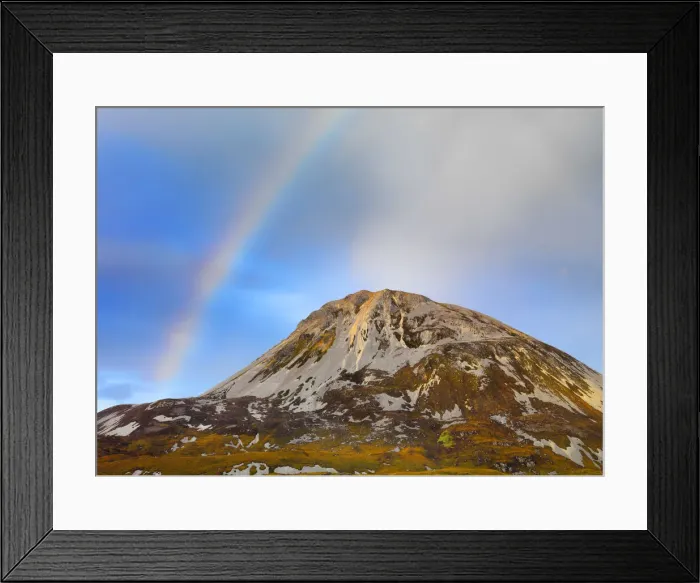 Framed Print : Ireland, Co. Donegal, Mount Errigal and rainbow Framed Print : Ireland, Co. Donegal, Mount Errigal and rainbow