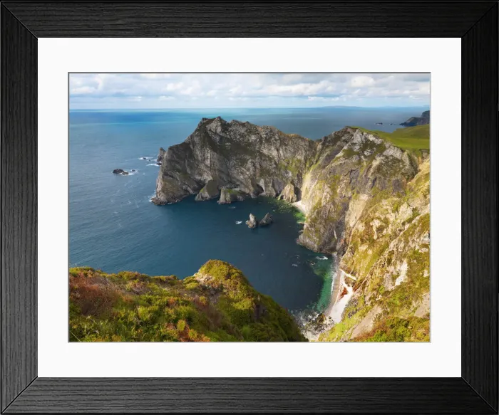 Framed Print : Ireland, Co. Donegal, Overview of Hornhead