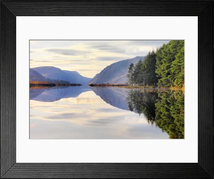Framed Print : Ireland, Co. Donegal, Glenveagh National Park, Reflection in Lough Veagh Framed Print : Ireland, Co. Donegal, Glenveagh National Park, Reflection in Lough Veagh
