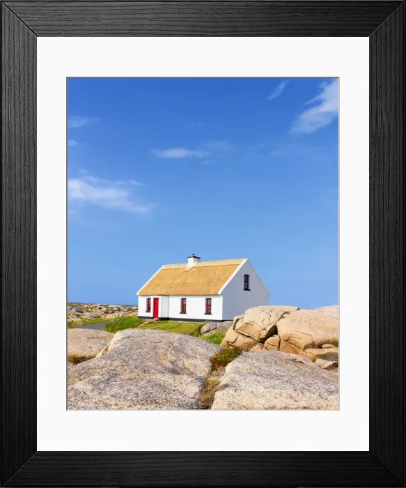 Framed Print : Ireland, Co. Donegal, Cruit island, Traditional cottage Framed Print : Ireland, Co. Donegal, Cruit island, Traditional cottage