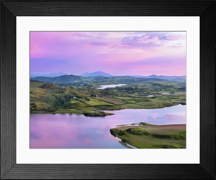 Framed Print : Ireland, Co. Donegal, Fanad, between the waters, overview at dusk Framed Print : Ireland, Co. Donegal, Fanad, between the waters, overview at dusk