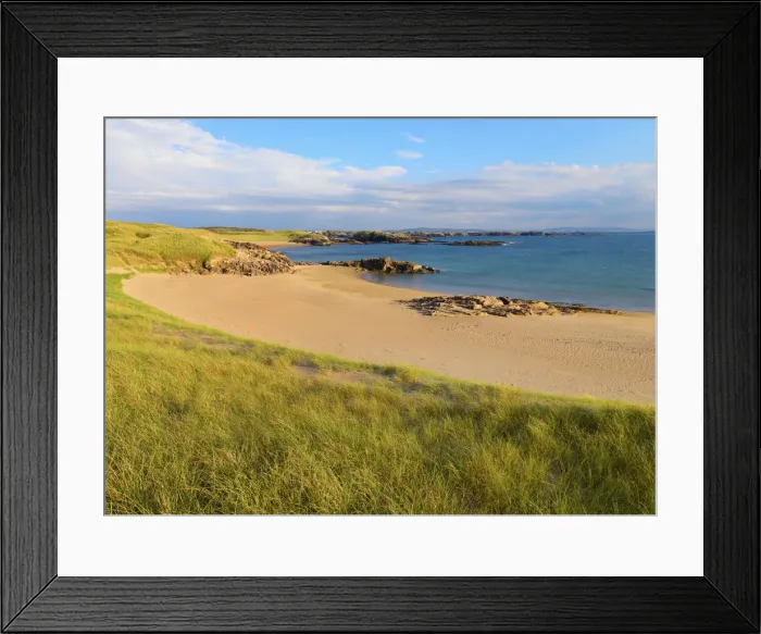 Framed Print : Ireland, Co. Donegal, Cruit island, Beach and sea grass