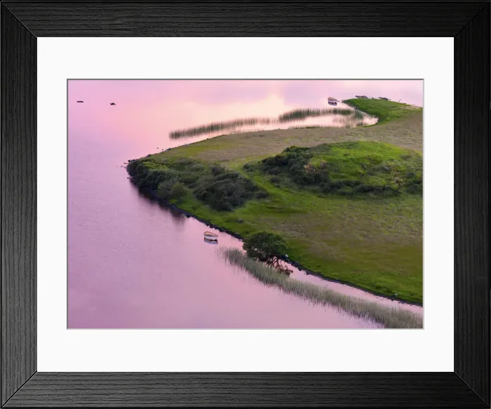 Framed Print : Ireland, Co. Donegal, Fanad, between the waters, overview at dusk Framed Print : Ireland, Co. Donegal, Fanad, between the waters, overview at dusk