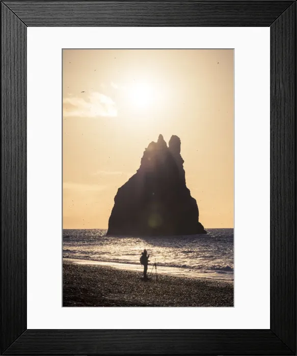 Framed Print : Vik i Myrdal, Southern Iceland, Iceland. Reynisdrangar sea stacks in early morning Framed Print : Vik i Myrdal, Southern Iceland, Iceland. Reynisdrangar sea stacks in early morning
