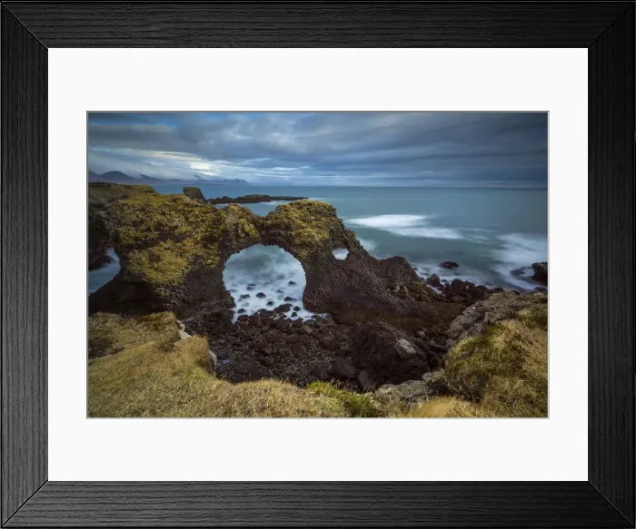 Framed Print : Gatklettur at beach, Arnarstapi, Snaefellsness Peninsula, Western Iceland, Iceland Framed Print : Gatklettur at beach, Arnarstapi, Snaefellsness Peninsula, Western Iceland, Iceland