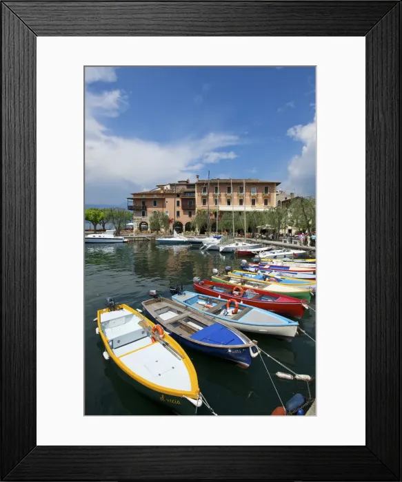 Framed Print : Fishing boats, Torri del Benaco, Lake Garda, Italy Framed Print : Fishing boats, Torri del Benaco, Lake Garda, Italy