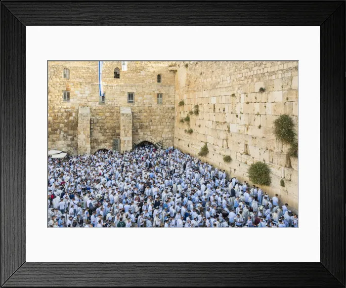 Framed Print : Israel, Jerusalem District, Jerusalem. Jews praying at the Western Wall fill the Kotel Framed Print : Israel, Jerusalem District, Jerusalem. Jews praying at the Western Wall fill the Kotel