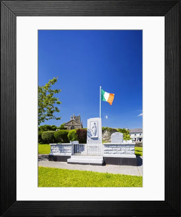 Framed Print : Ireland, County Roscommon, Ballinlough. A war memorial dedicated to the resistance Framed Print : Ireland, County Roscommon, Ballinlough. A war memorial dedicated to the resistance