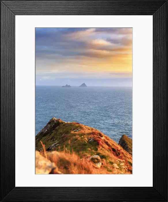 Framed Print : Europe, Ring of Kerry, Skellig Islands at sunset Framed Print : Europe, Ring of Kerry, Skellig Islands at sunset