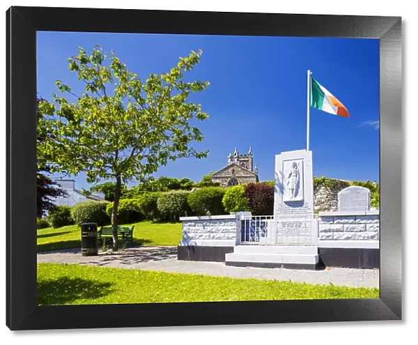 Ireland, County Roscommon, Ballinlough. A war memorial dedicated to the resistance