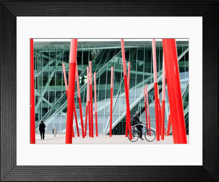 Framed Print : Europe, Dublin, Ireland, Bord Gais Energy theatre entrance along Grand Canal dock Framed Print : Europe, Dublin, Ireland, Bord Gais Energy theatre entrance along Grand Canal dock