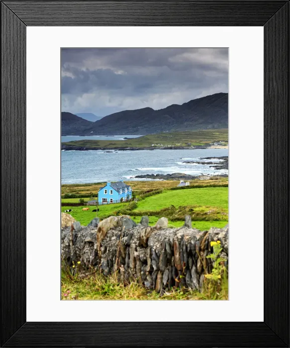 Framed Print : Europe, Ireland, houses by the sea at Beara peninsula Framed Print : Europe, Ireland, houses by the sea at Beara peninsula