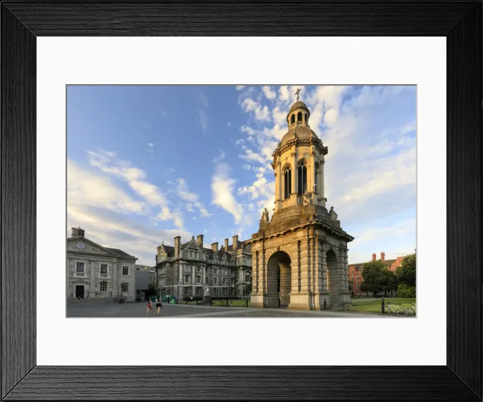 Framed Print : Europe, Northern Europe, Ireland, Dublin, Trinity College at sunset