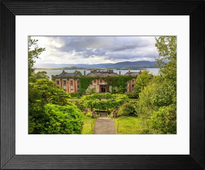 Framed Print : Europe, Ireland, Northern Europe, Bantry house at sunset Framed Print : Europe, Ireland, Northern Europe, Bantry house at sunset