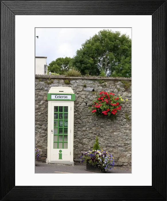 Framed Print : Europe, Ireland, Wicklow, traditional telephone cabin Framed Print : Europe, Ireland, Wicklow, traditional telephone cabin