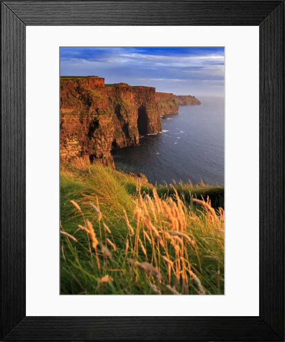 Framed Print : Europe, Ireland, Cliffs of Moher at sunset Framed Print : Europe, Ireland, Cliffs of Moher at sunset