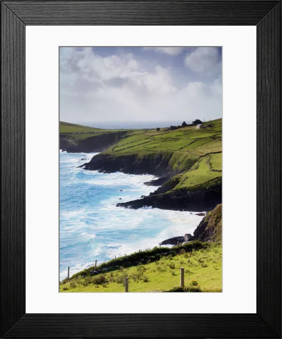 Framed Print : Europe, Northen Europe, Ireland, rough coastline along Dingle peninsula Framed Print : Europe, Northen Europe, Ireland, rough coastline along Dingle peninsula