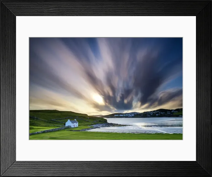 Framed Print : Cottage By The Bay, County Donegal, Ireland Framed Print : Cottage By The Bay, County Donegal, Ireland