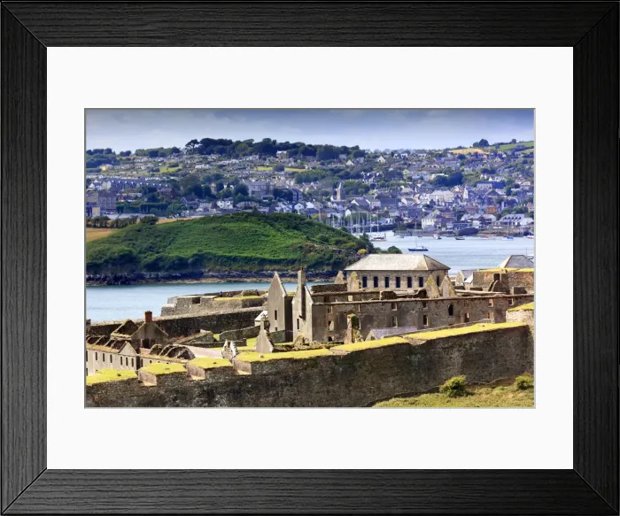 Framed Print : Europe, Ireland, Charles Fort with Kinsale village in the background Framed Print : Europe, Ireland, Charles Fort with Kinsale village in the background