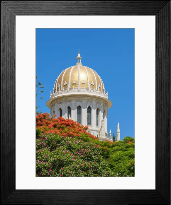 Framed Print : Israel, Haifa District, Haifa. The Shrine of the Bab at the Baha i Gardens Framed Print : Israel, Haifa District, Haifa. The Shrine of the Bab at the Baha i Gardens