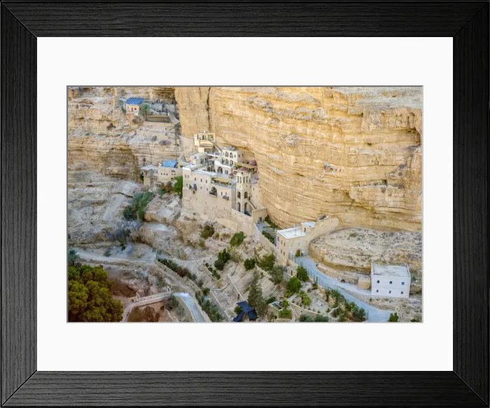 Framed Print : Palestine, West Bank, Jericho. St. George Orthadox Monastery (Mar Jaris ) in Wadi Quelt Framed Print : Palestine, West Bank, Jericho. St. George Orthadox Monastery (Mar Jaris ) in Wadi Quelt