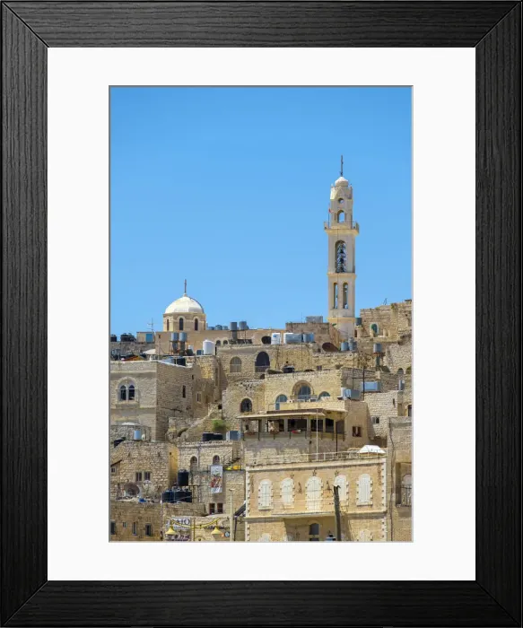 Framed Print : Palestine, West Bank, Bethlehem. View of buildings in the old town Framed Print : Palestine, West Bank, Bethlehem. View of buildings in the old town