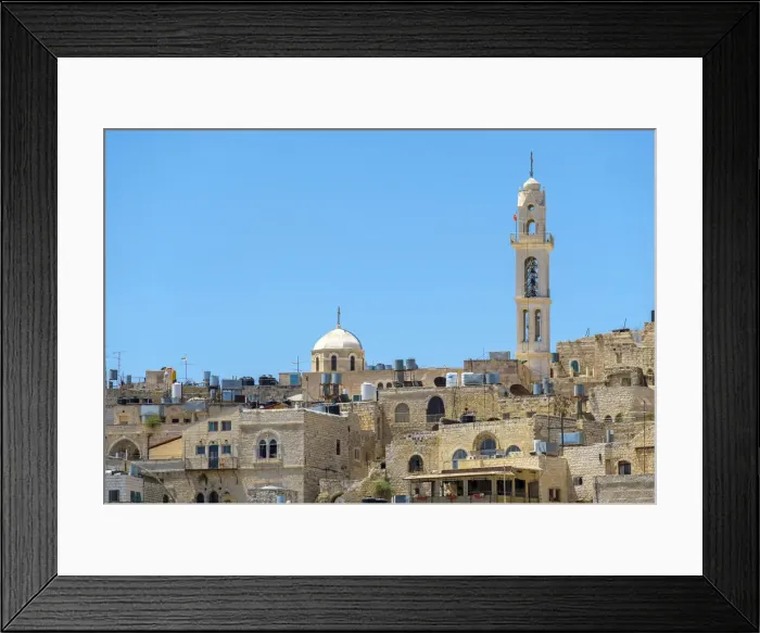 Framed Print : Palestine, West Bank, Bethlehem. View of buildings in the old town Framed Print : Palestine, West Bank, Bethlehem. View of buildings in the old town