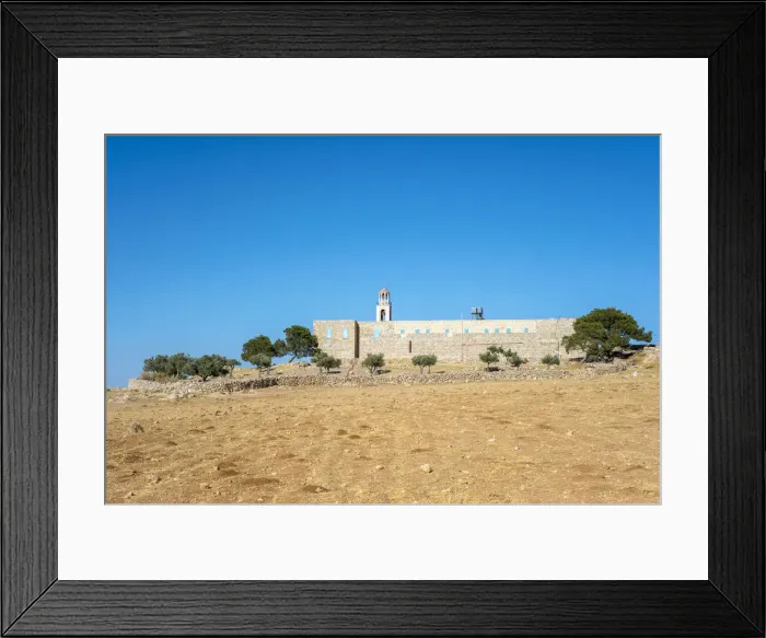 Framed Print : Palestine, West Bank, Bethlehem Governorate, Al-Ubeidiya. Monastery of Saint Theodosius