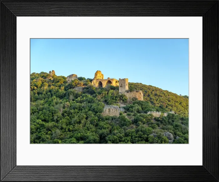Framed Print : Israel, North District, Upper Galilee. Montfort Castle, a ruined Crusader fortress Framed Print : Israel, North District, Upper Galilee. Montfort Castle, a ruined Crusader fortress