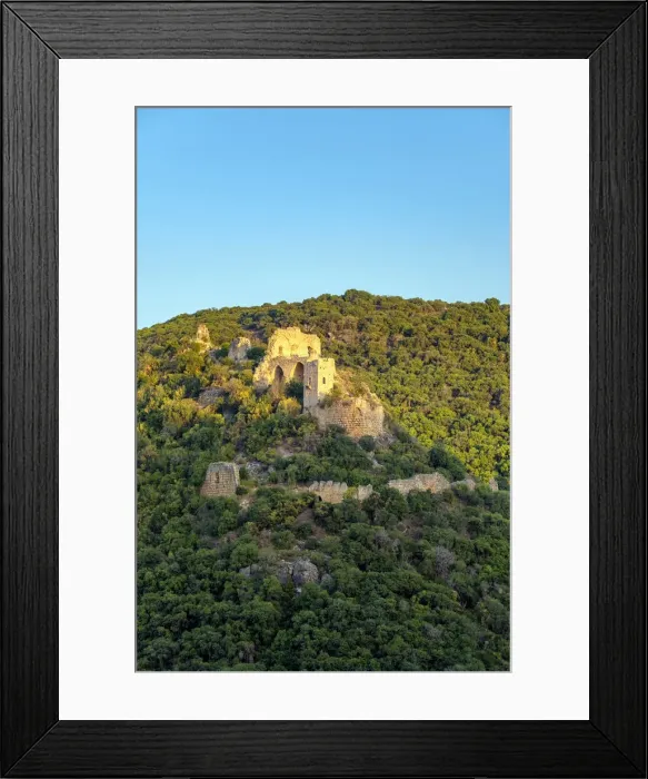 Framed Print : Israel, North District, Upper Galilee. Montfort Castle, a ruined Crusader fortress Framed Print : Israel, North District, Upper Galilee. Montfort Castle, a ruined Crusader fortress