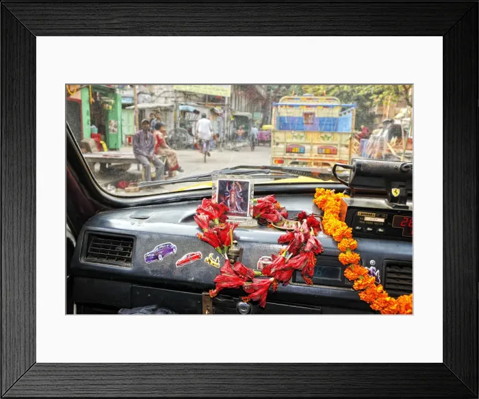 Framed Print : Taxi in the streets of Kolkata. India Framed Print : Taxi in the streets of Kolkata. India