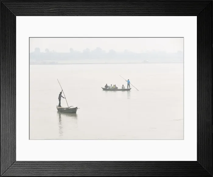 Framed Print : Boatmen in Gandak river. Sonepur Mela, India Framed Print : Boatmen in Gandak river. Sonepur Mela, India