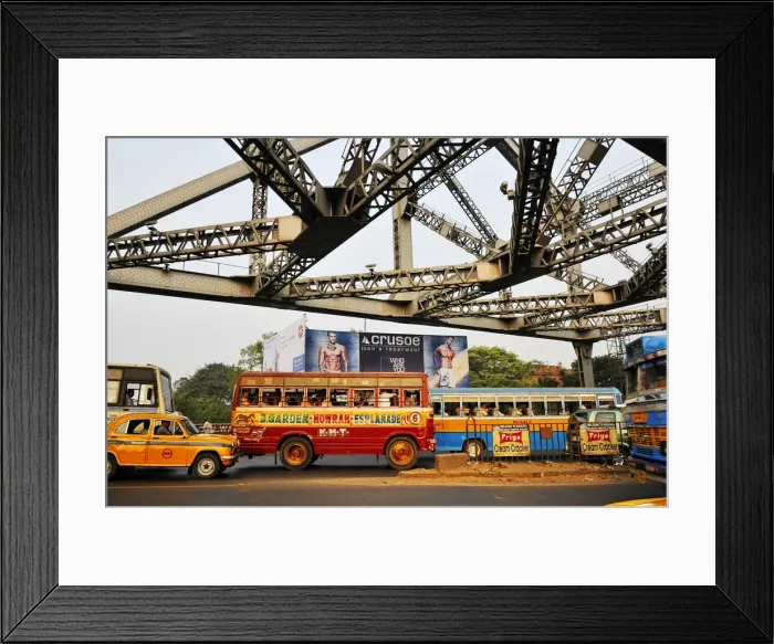Framed Print : Traffic jam in Howrah bridge. Kolkata (Calcutta), India Framed Print : Traffic jam in Howrah bridge. Kolkata (Calcutta), India