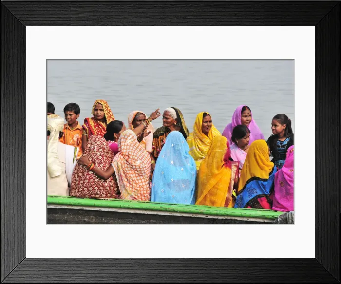Framed Print : A marriage on the Ganges river. Varanasi, India Framed Print : A marriage on the Ganges river. Varanasi, India
