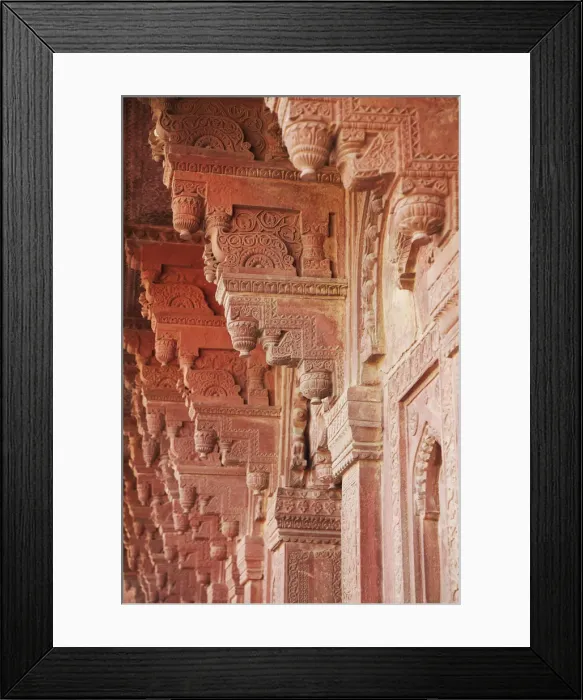 Framed Print : Carvings on Birbal Bhavan, Fatehpur Sikri (UNESCO World Heritage Site), Uttar Pradesh Framed Print : Carvings on Birbal Bhavan, Fatehpur Sikri (UNESCO World Heritage Site), Uttar Pradesh