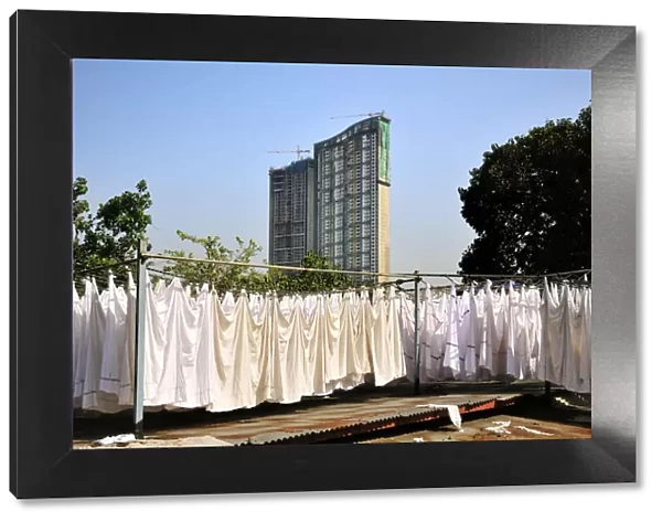 Dhobi Ghats of Mumbai (Bombay), where indians made the laundry. India
