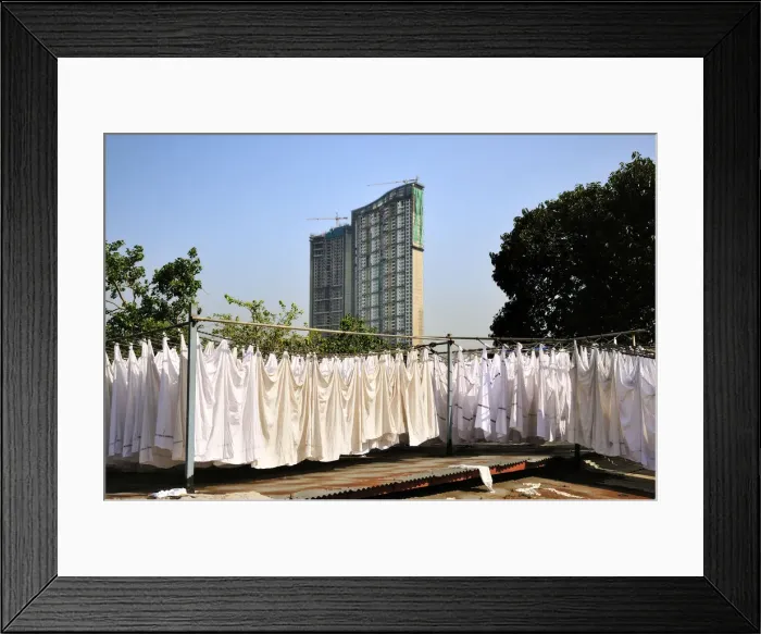 Framed Print : Dhobi Ghats of Mumbai (Bombay), where indians made the laundry. India Framed Print : Dhobi Ghats of Mumbai (Bombay), where indians made the laundry. India