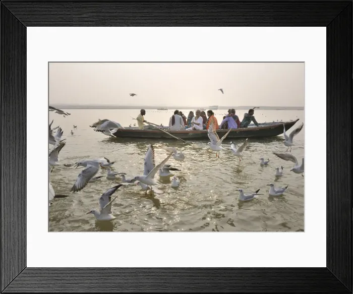 Framed Print : The Ganges river. Varanasi, India Framed Print : The Ganges river. Varanasi, India