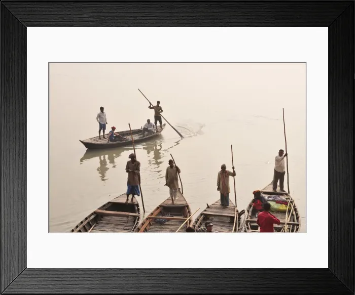 Framed Print : Gandak river, Sonepur Mela, India